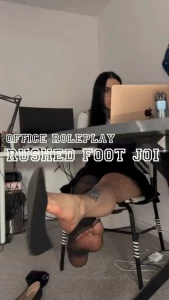 Office roleplay shoeplay foot joi you and your coworker are the only