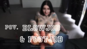 Pov blowjob and footjob you have been waiting for this moment for sooo