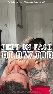 Feet on face blowjob after gym they were soooo sweaty and smelled so