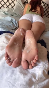 Go thegoddesserin to find out how i got my soles full covered in cum