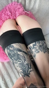 Tatted the backs of my thighs so u have something cool to look at hehe