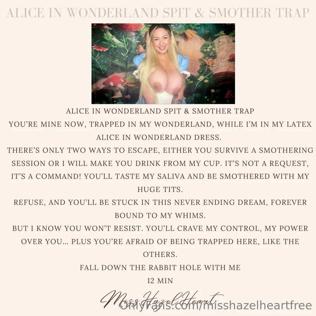 Alice in wonderland spit amp smother trap you re mine now trapped in 