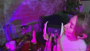 Asmr blowjob topless quiet dirty talk moaning wet mouth popping