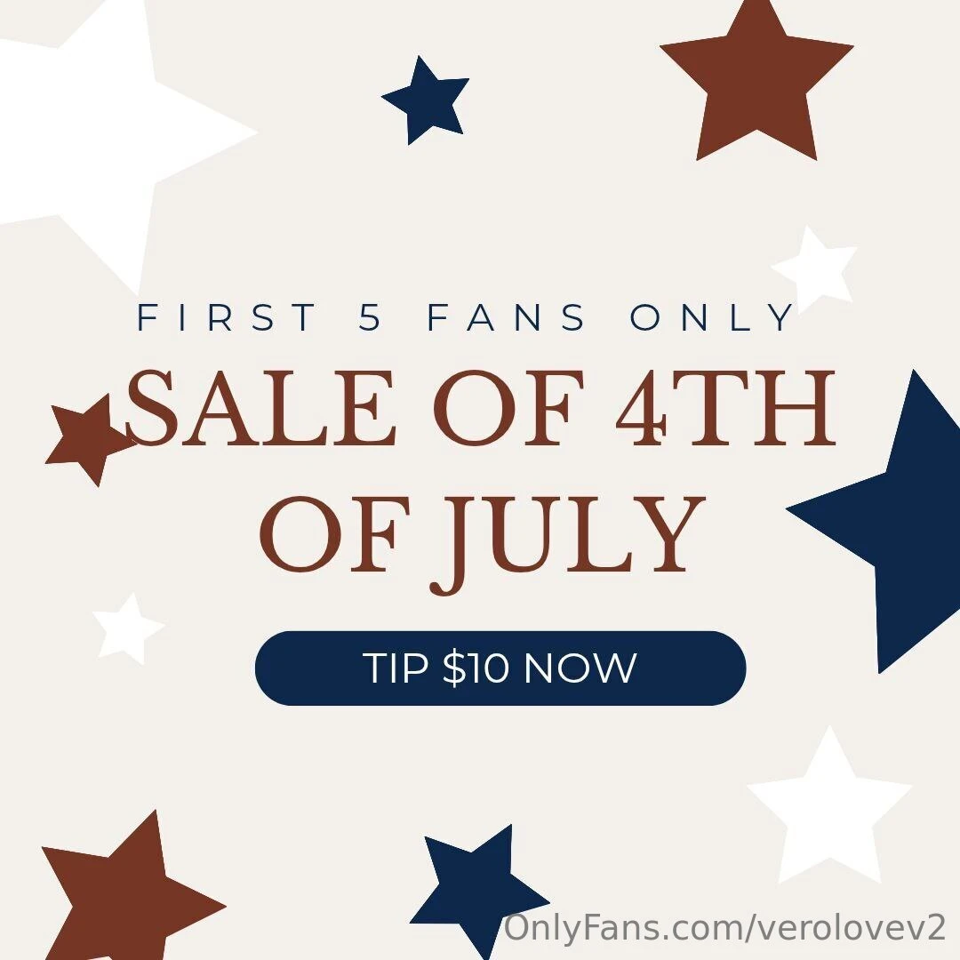 4th of july sale only for the first 5 fans tip 10 for the following 