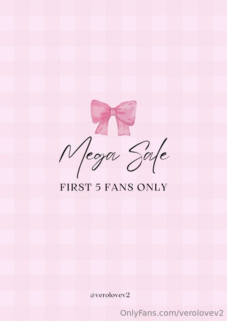 Mega sale only for the first 5 fans tip 10 for the following below 2 