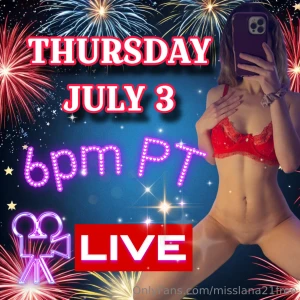 Going live on thursday july 3 come celebrate the 4th of july with me i