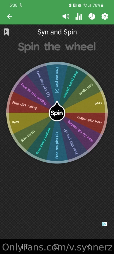 Here is the wheel i will screen record the spins i can either send 