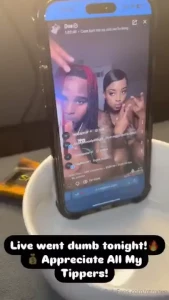 Linked up with armani_doll lastnight and went live the whole night was part 1