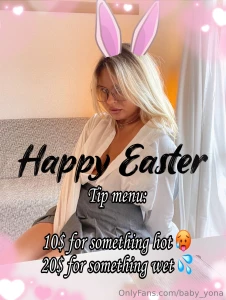 Tip menu for you my hottest easter proposition i want to offer an