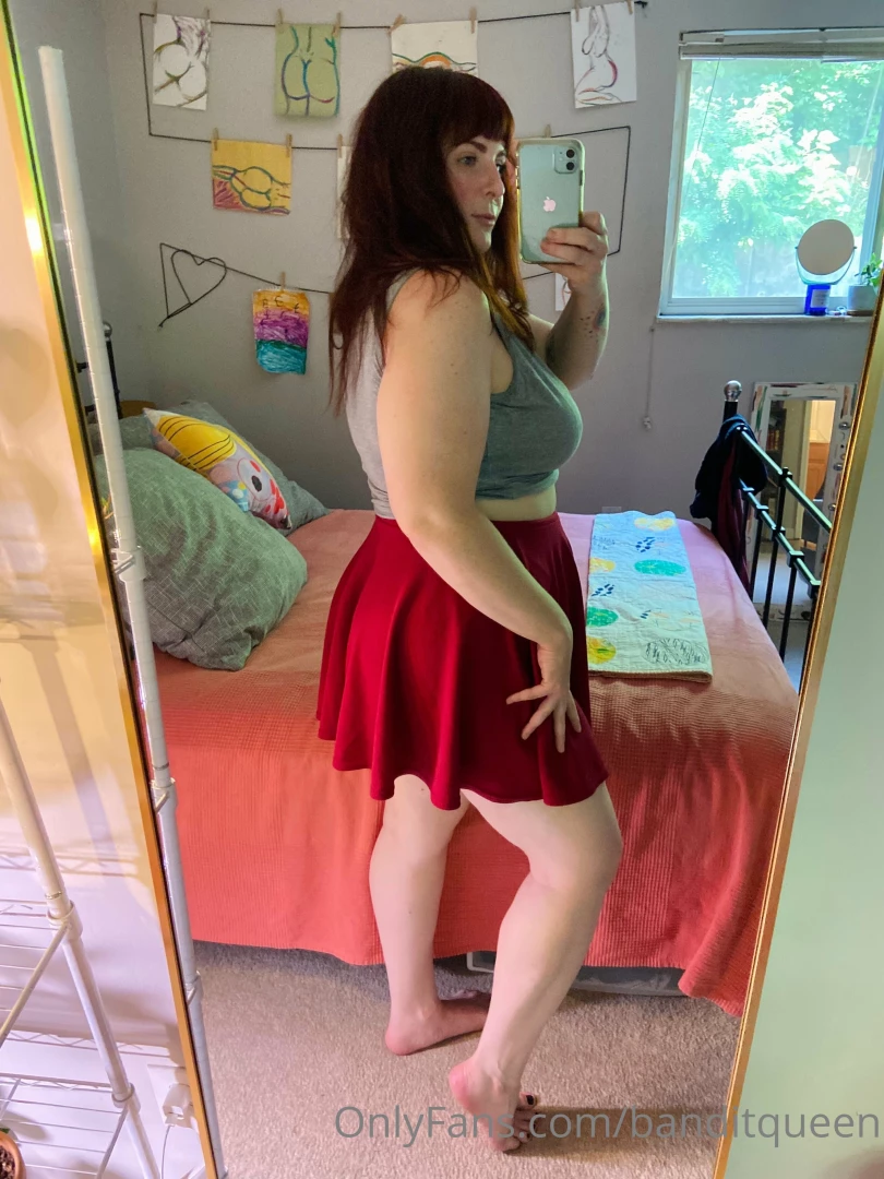 Home alone today and wearing a sexy little outfit 