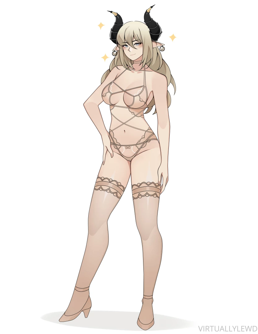 Virtuallylewd lingerie outfit owo 