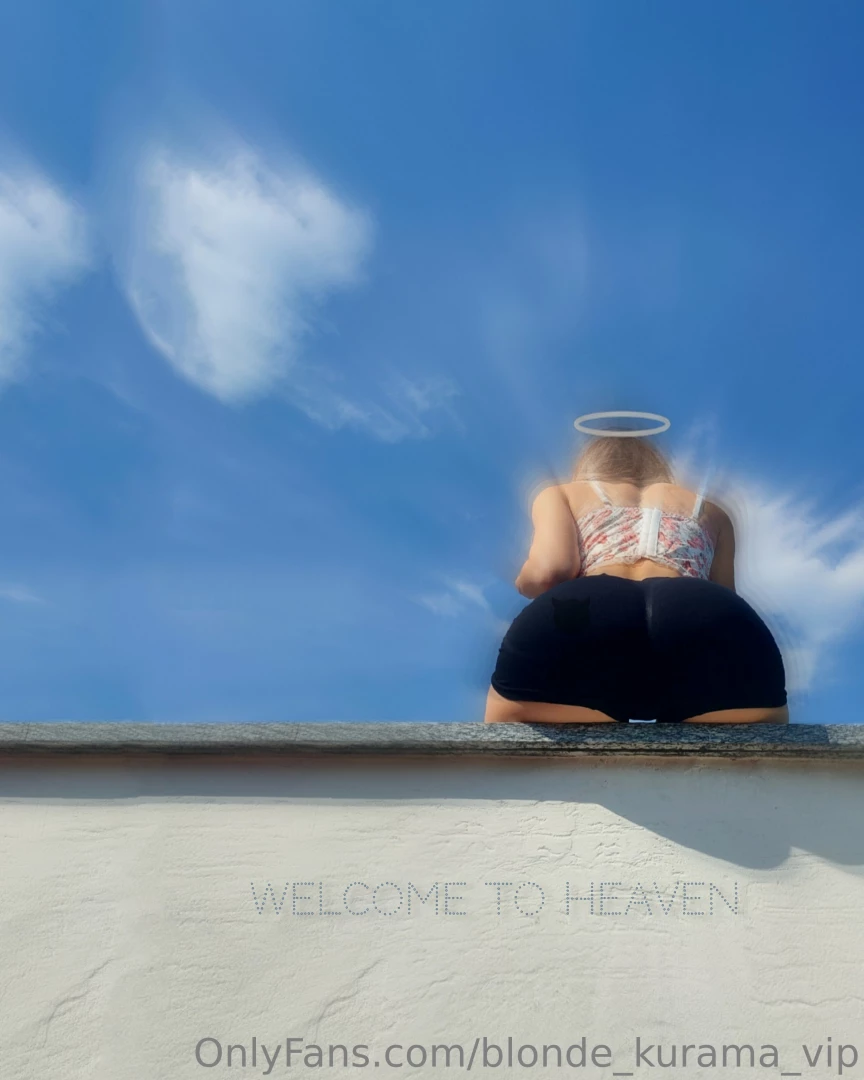 Heaven - a place where every girl in yoga shorts has no underwear 
