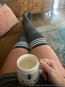 32 degrees here in florida seems perfect for my real thigh high socks part 1