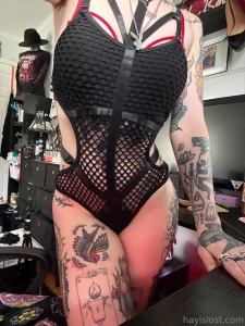 Watch me do a strip tease out of this sexy black fishnet lingerie and part 3