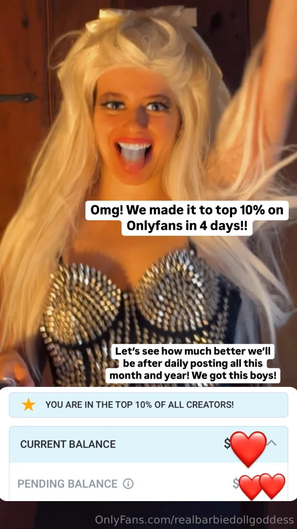 Omg we made it to top 10 on onlyfans in 4 days thanks to all your 