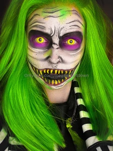 Sneak peek of beetle juice amp lydia makeup content i did today