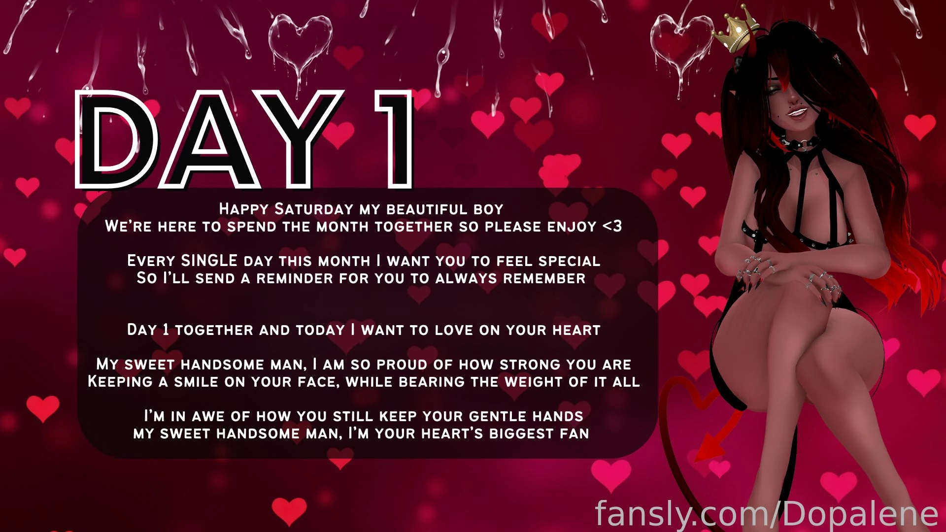 Day 1 of our love month together lt 3 everyday this month i have 