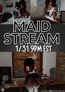 Hiiiii lt 333 maid stream is confirmed for this friday lt 33 i m so