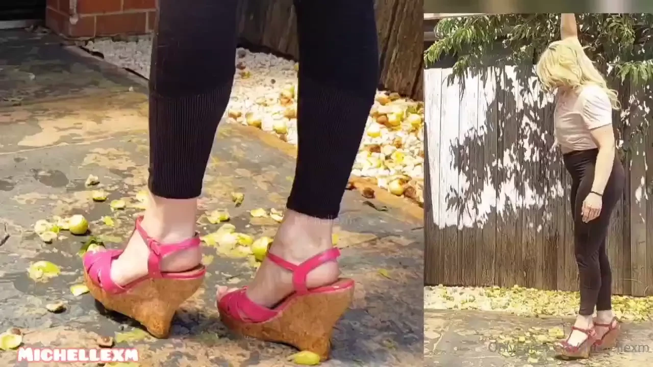 Nectarine stomp in pink wedges 9 22 mins 2 cameras full body view and 
