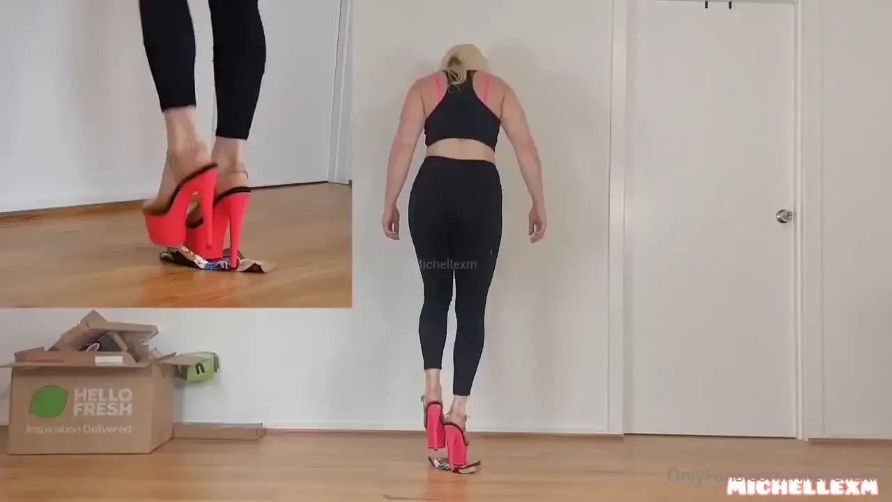 Cardboard box stomp in hot pink pleaser heels 1 55 mins part 1 