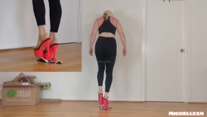 Cardboard box stomp in hot pink pleaser heels 1 55 mins part 1