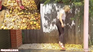 Nectarine stomp in pink wedges 9 16 mins 2 cameras full body view and part 1