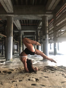 There s nothing like doing yoga on the beach with the sounds of the