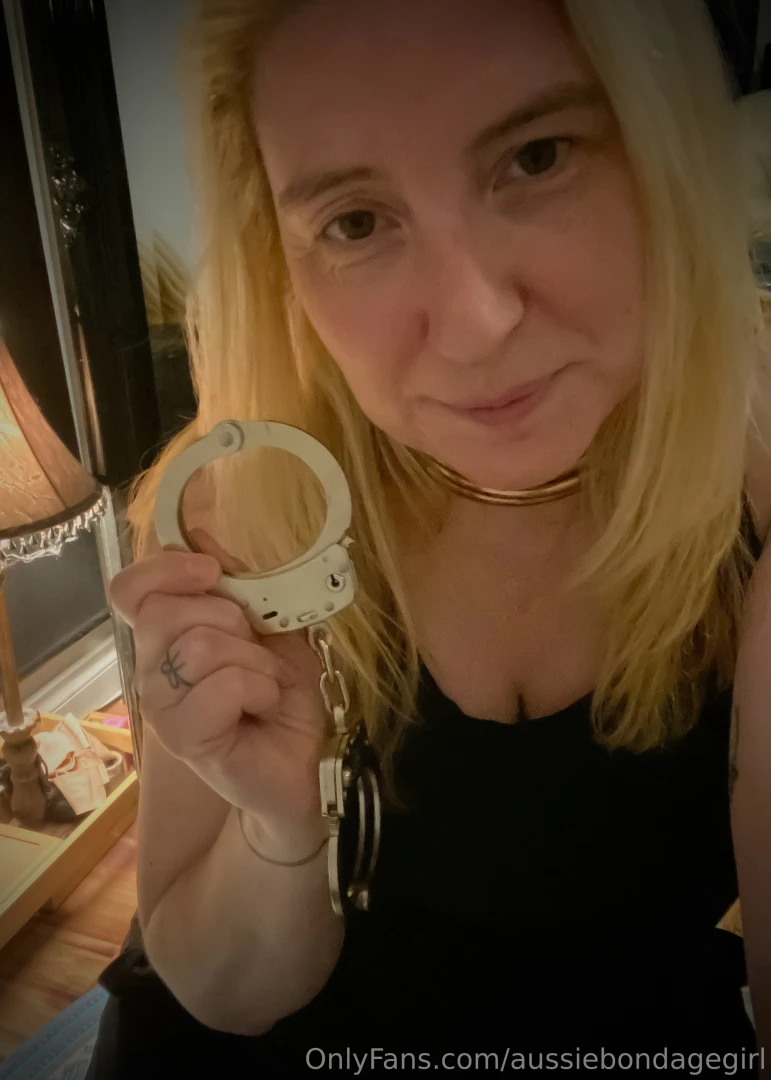 Three toys single strap with rings red ball harness gag and my cuffs part 2 