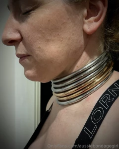 A stack of collars in rose gold and silver almost feels like a posture part 2