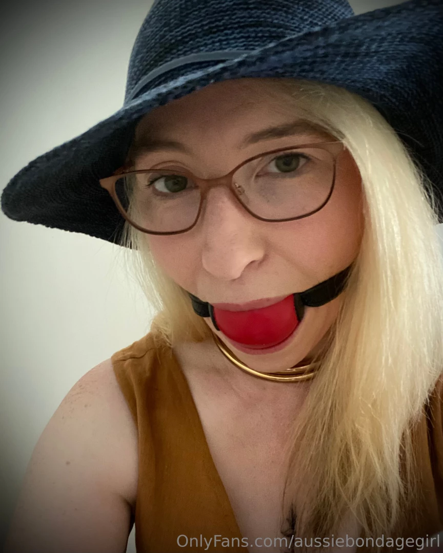 Hat weather today and a red ball gag to go with some new lippy have a 