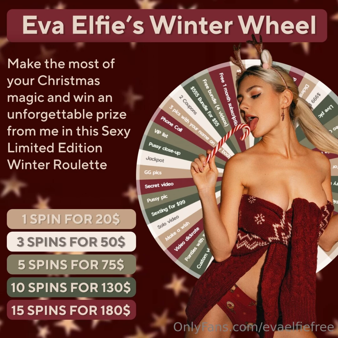 My winter wheel is spinning with amazing prizes think you can handle 