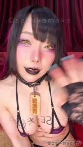 Fantia january 2024 post summary black lipstick cumdump showing off