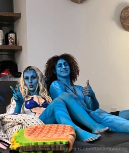 Taken moments before the show way dyed the shower blue