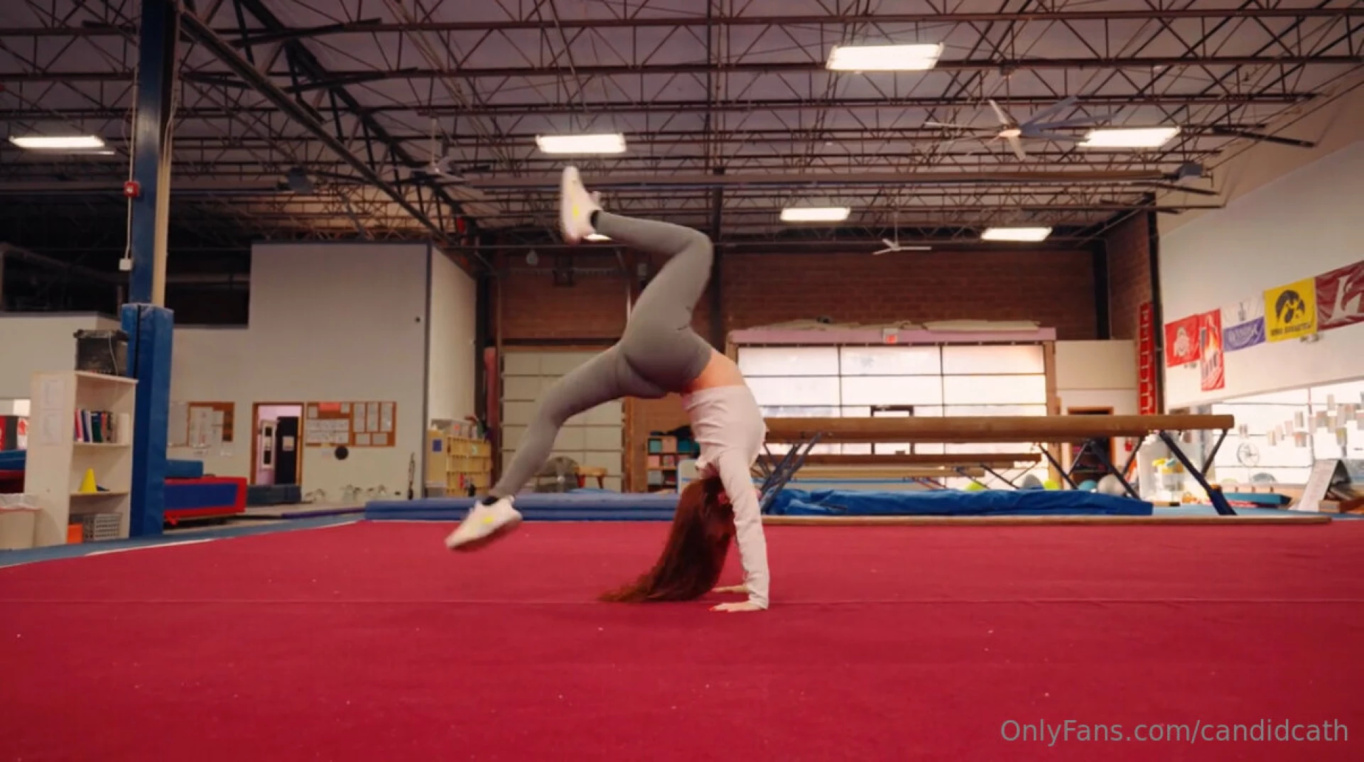 Practicing my back walkover 