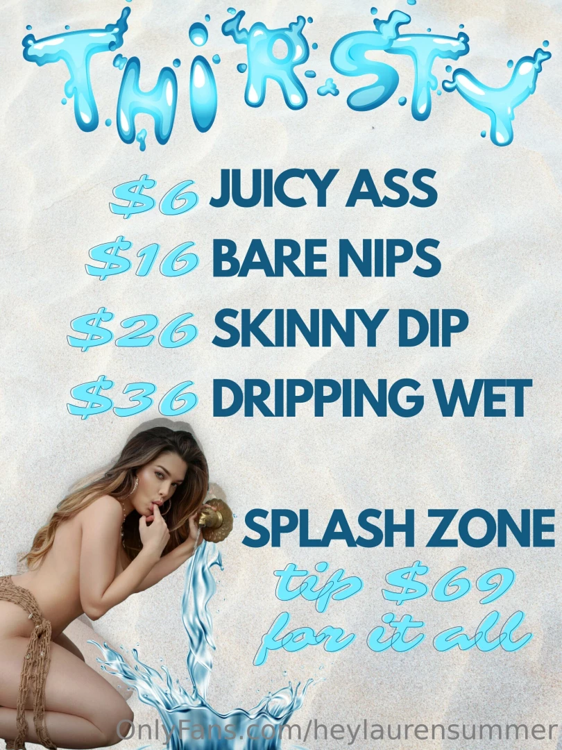 Half-off happy hour 3 juicy ass 8 bare nips 13 skinny dip 18 dripping 