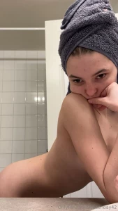 Waiting for you to join me in the shower