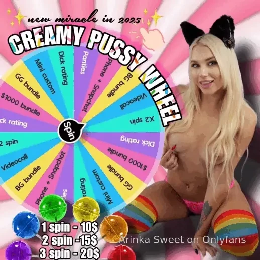 Spin the creamy wheel and try to win the main prizes - - - - i ll send 