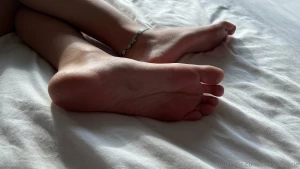Free foot bundle my cute little feet relaxing on the bed at the hotel part 2