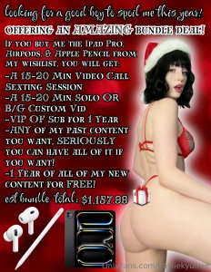 Looking for a good boy to spoil me this year so i m offering an