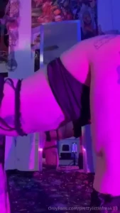 Being a cute little play thing crawling on the floor play with me hehe