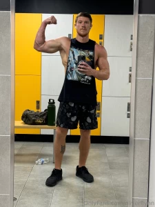 Flexin in the locker room and ready to show you what hard work looks