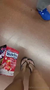 I look at my toes way too much