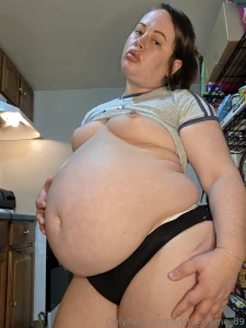 Just did a huge chugging on a very full belly using a oil funnel here part 1