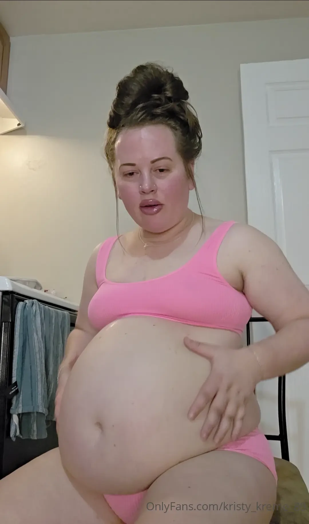 Stuffing myself to the brim with burger king while i show off my plump 