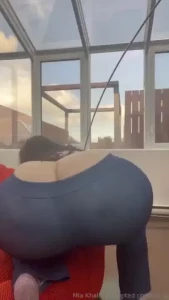 Cleaning the couch in jeans is real work