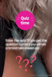 Enter the quiz if you get the question correct you will win a brand