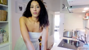 Full video hi watch me make dinner naked after my first attempt failed