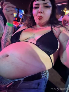 I had so much funny getting horny in public with my belly out eating part 3