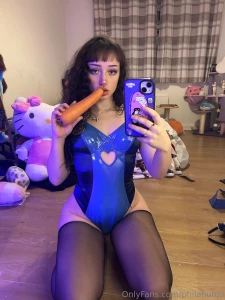 Mmm this naughty bunny loves big carrots
