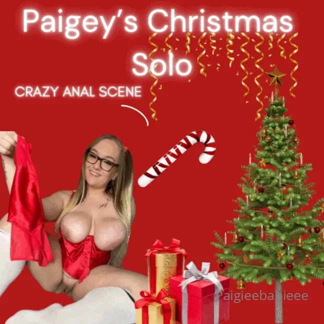 Paigey s christmas solo brand new anal show is paigey on the naughty 